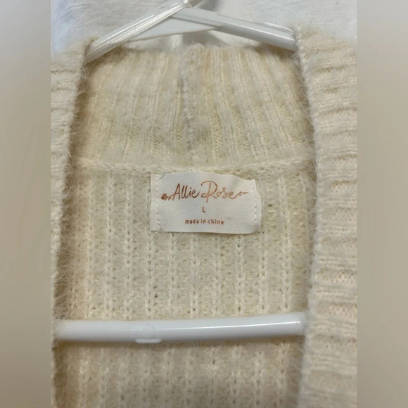 Allie Rose Soft Cardigan cream with black detail size L - Picture 6 of 6